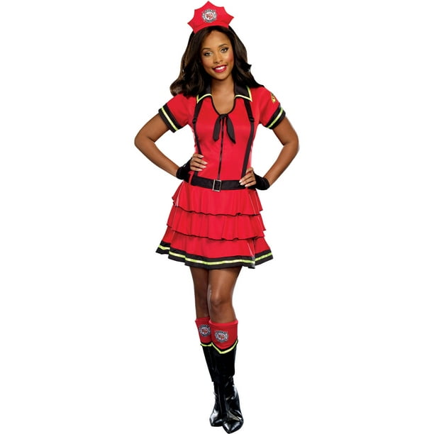 Rubies Firegirl Firewoman UK 8-10 Fancy Dress Costume Small